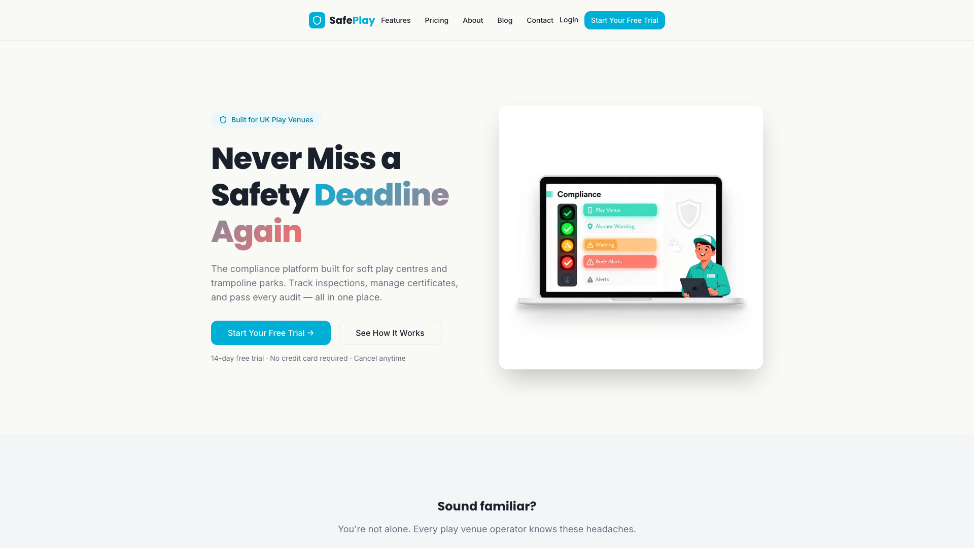 SafePlay Compliance Hub screenshot